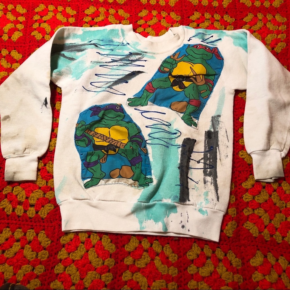 Vintage homemade Ninja Turtles sweatshirt